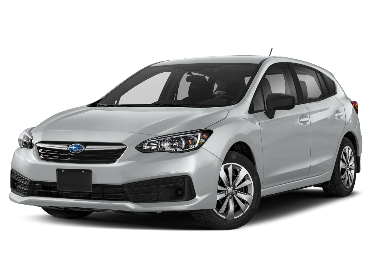 2020 Subaru Impreza Premium in Ice Silver Metallic — front three-quarter view
