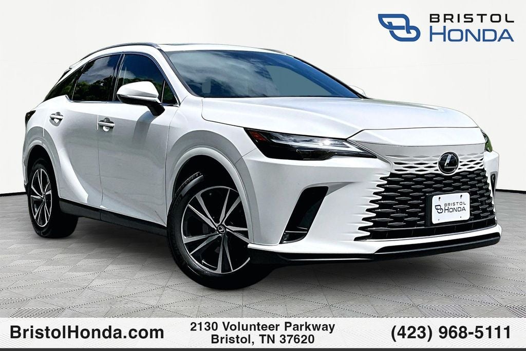2023 Lexus RX 350 Premium in White Pearl — front three-quarter view