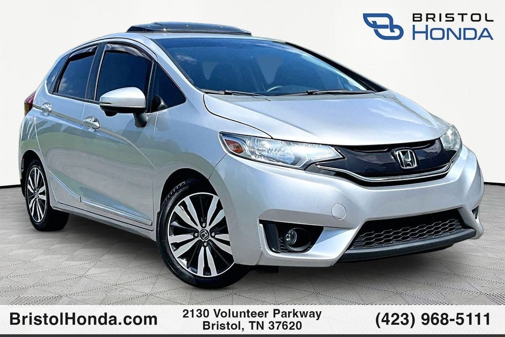 2016 Honda Fit EX-L in Alabaster Silver Metallic — front three-quarter view