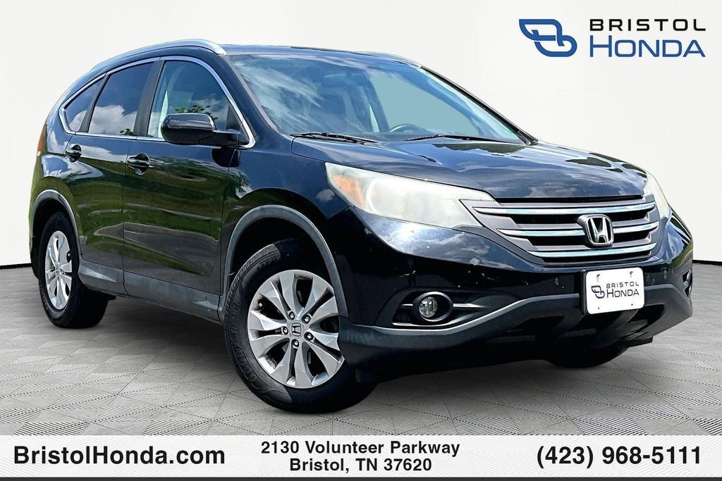 2012 Honda CR-V EX-L in Crystal Black Pearl — front three-quarter view