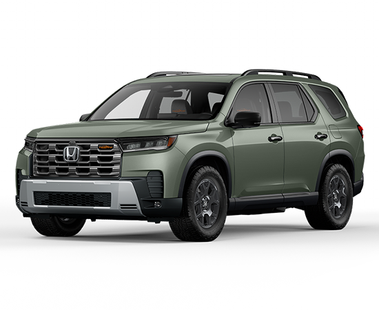 2026 Honda Pilot AWD TrailSport in Ash Green Metallic — front three-quarter view